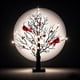 thumbnail image 4 of LED Light Up Red Bird Desktop Festival Tree, 4 of 5
