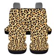 thumbnail image 5 of HUISEFOR Leopard Print Car Seat Cover Set Breathable Anti Slip Front and Back Split Bench Protector Elastic Stretch Polyester Fabric Cover Universal Fit for Most Cars SUVs, 5 of 6