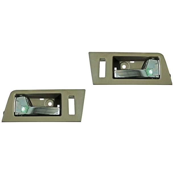 2 Manijas Puertas Interiores Escape 2008 A 2012 Ford Delanteras Gris/Cromo P/Seguro Elec Genérica .