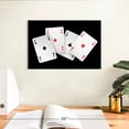 thumbnail image 3 of Elephant Stock Four Ace Cards Wall Art - Horizontal Canvas Wall Art - Hallway Wall Decor - Photography Hobbies And Lifestyle Canvas - Black And White Decor - 12" x 8", 3 of 8