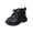 Black, variant on BCSIOAOI Toddler Girl Boots Combat Ankle Boots Side Zip Comfort Sole Casual Shoes