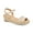 Beige, variant on Womens Beige Ankle Strap Luchia Round Toe Wedge Buckle Espadrille Shoes 12 M