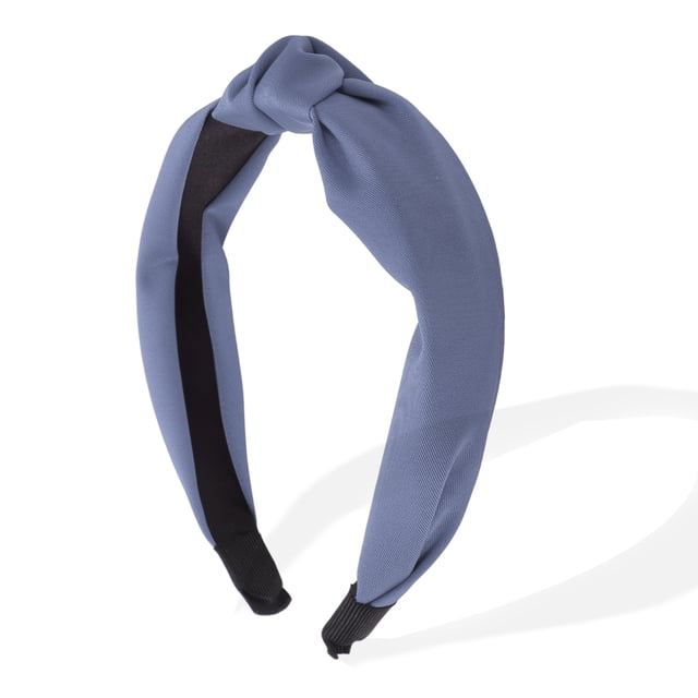 Accesorios de cabello de moda para mujeres, diadema anudada Unique Bargains, bandas para el cabello de nudo superior, color azul