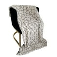 thumbnail image 3 of Plutus Brown Beige Diamond Faux Fur Luxury Throw Blanket, 3 of 3