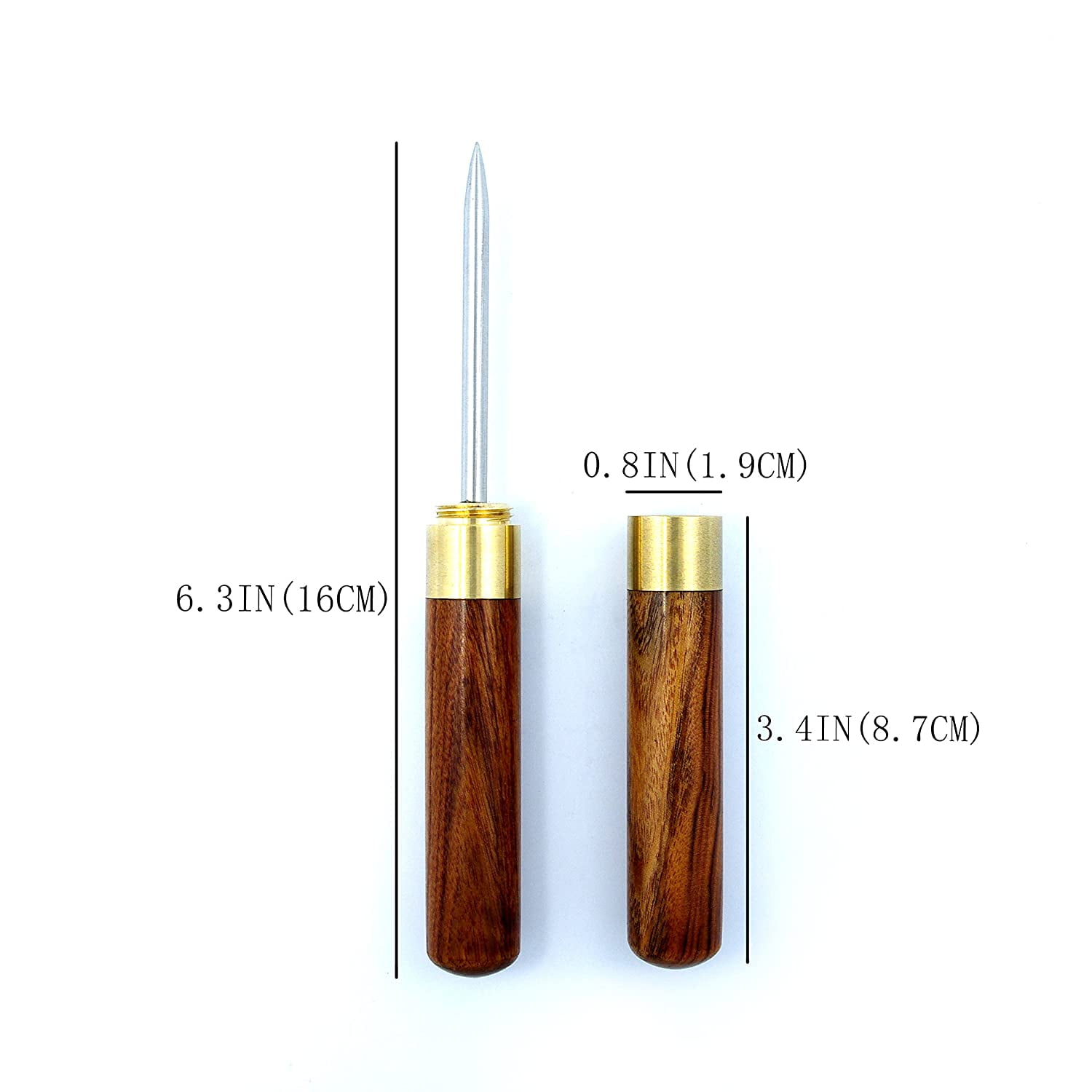 Pic à Glace Pro En Inox Avec Manche Bois - Pour Bar, Cocktails, Camping
