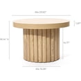 thumbnail image 3 of Queip Extra Small Accent Table, Fluted Fir and MDF Wood Round Side Tables, Mid Century Modern Short End Table for Living Room Couch, Bedroom, Nightstand End Tables for Small Space-C Brown, 3 of 11