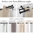 thumbnail image 5 of Meriville 1-Inch Diameter Prima Telescoping Double Window Treatment Curtain Rod, 48-Inch to 84-Inch, Black, 5 of 7