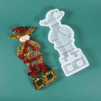 Kumdkd DIY Crystal Epoxy Christmas Mold 3D Holiday Baking Mold – Snowman Tree Setting Decoration, Food-Grade, Non-Stick, Multi-Purpose for Cakes, Candies, Soaps, Reusable & Safe