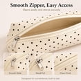 thumbnail image 2 of Polka Dot Pencil Case, Y2K Large Capacity Pencils Case, Vintage Pen Pencil Pouch Makeup Pouchs Cute Supplies, Black, 2 of 9