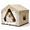 Beige-XL (29"×29"×29"), variant on Beige L (25"×25"×25") Boho Pet Cave Bed for Small and Medium Dogs