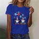 thumbnail image 2 of Tops de Ajuste Suelto para las Mujeres Sudadera Casual Impresa Manga Corta Cuello Redondo Superior, Poliéster, 2 of 7