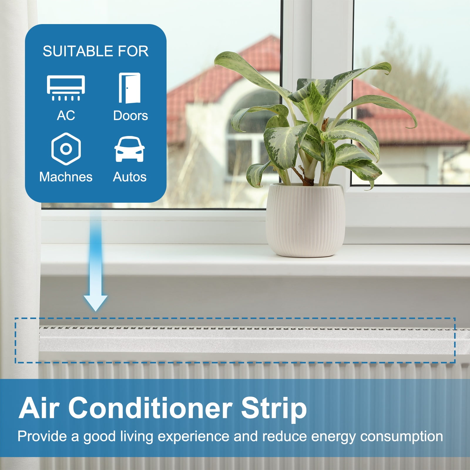 3 Set 3.28ft Foam Seal Strip, 1 Inch Width x 2 Inch Thick Weather Stripping Foam Insulation Tape, EVE Air Conditioner Open Cell Foam Seal Tape for Doors, Windows, Grey