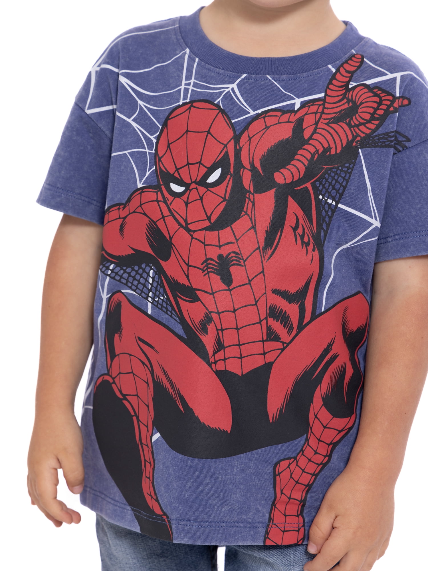 Marvel Spider-Man Toddler Short Sleeve Graphic Crewneck Tee, Sizes 12M-5T