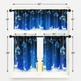thumbnail image 5 of Christmas Blue Ball Kitchen Curtains Window Curtains and Valances Set 36 Inch, Happy Silver Snow Deer Winter Xmas Short Tier Curtain for Kitchen, Christmas Small Kitchen Decor, 5 of 6