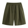 thumbnail image 2 of WREESH Men's Casual Shorts Summer Outdoors Casual Drawstring Printing Sport Short Pants Athletic Shorts Olive Green, 2 of 5