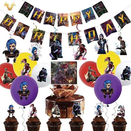League Of Legends Clash Of Two Cities Jinx Birthday Party Decorations