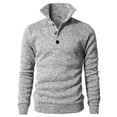 thumbnail image 2 of H2H Men's Slim Fit Turtleneck Basic Knit Sweater with buttons WHITE US S/ASIA M (CMTTL091), 2 of 5