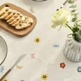 thumbnail image 5 of Spring Tablecloth 60×84 Inch Rectangular, Floral Flowers Watercolor Washable Table Cover for Party Picnic Dinner Decor, 5 of 6