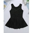 thumbnail image 3 of Rswnyirn Girls Sparkly Rhinestones Figure Ice Skating Dress Ballet Dance Leotard Tutu Dress Black 16, 3 of 7