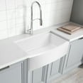 thumbnail image 6 of ANZZI Mesa Farmhouse Solid Surface 33 in. Kitchen Sink with Strainer in Matte White, 6 of 11