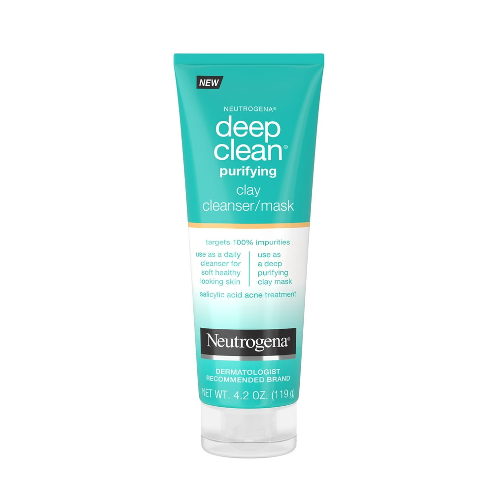 Neutrogena Deep Clean Clarifying Clay Salicylic Acid Face Mask, 4.2 oz