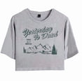 thumbnail image 4 of Josiah Queen MerchYesterday Is Dead T-Shirt For Women&Girls Midriff Short Sleeve Summer Clothing Vest Tee, 4 of 5
