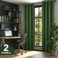 thumbnail image 6 of Deconovo 100% Blackout Curtains for Bedroom, Thermal Insulated, 2 Panels, 52"x84", Green, 6 of 9