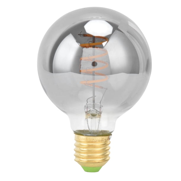 Lámpara de filamento LED G80 E27 Base Bombillas vintage Luz decorativa 4 W 220 V Luz cálida Galvanoplastia Gris