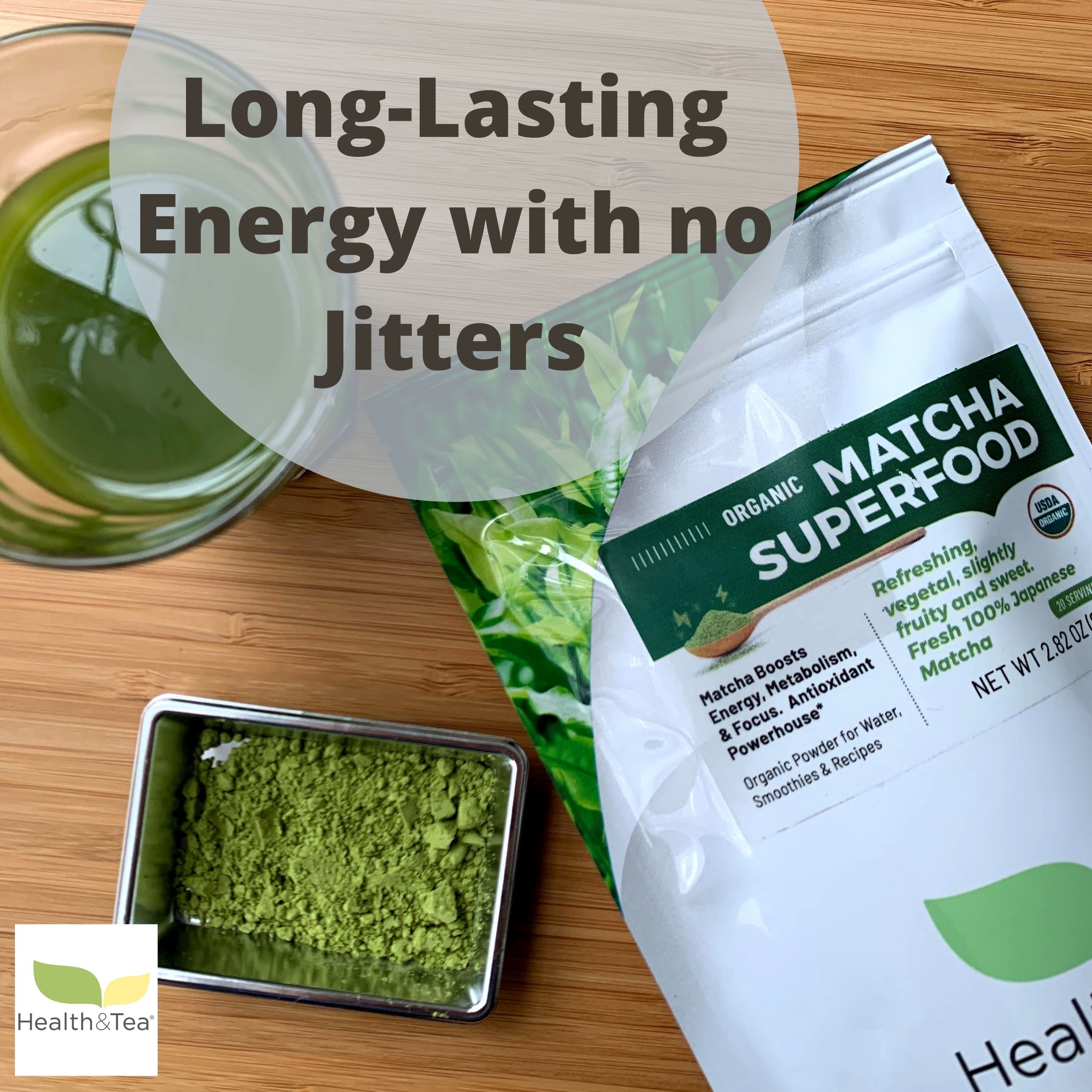 Health&Tea Matcha Superfood, Organic, Japan Premium Matcha, 80 Servings, 2.8oz