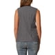 thumbnail image 3 of INSPIRE CHIC Top de Chaleco de Botones para Mujeres de Algodón y Lino Cuello en V Sin Mangas Chaqueta Casual M Gris Oscuro, 3 of 6