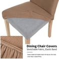 thumbnail image 4 of Smiry 6 Pack Chair Covers for Dining Room, Stretch Chair Protector Slipcovers, Camel, 4 of 7