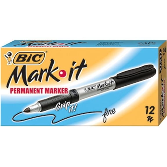 Bic Usa Inc Bicgpm11Bk Bic Mark It Permanent 12- Ct Black