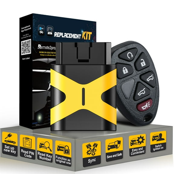 Keyless Entry Start Control Self Programmable Car Key Replacement for 2011-2014 GMC Yukon/2011-2014 Chevrolet Tahoe/2011-2014 Cadillac Escalade with FCC: OUC60270