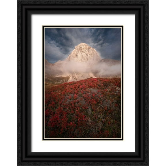 Krivec, Ales 11x14 Black Ornate Wood Framed with Double Matting Museum Art Print Titled - Autumn In The Mountains