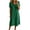 Green Dress, variant on Womens Lace Patchwork Dresses Basic Crewneck Short Sleeve Midi Dress Loose Comfy Solid Color Clothes White Dress XL