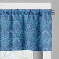 thumbnail image 5 of Ambesonne Blue Mandala Valance & Curtain, Curvy Hippie Scales, 55"x36", Violet Blue Pale Blue, 5 of 7
