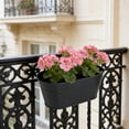 thumbnail image 4 of Railing Planters Outdoor, Metal Hanging Flower Bucket, Indoor Patio Fence Planter Box Balcony Garden Wall Decor Rail Deck Decorative, 4 of 6