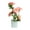 Light Pink, variant on Ludlz Artificial Flowers in Vase Decor Silk Rose Flower Arrangements Fake Faux Flowers Bouquets In Ceramics Vase Table Centerpieces Holiday Dinning coffee Room Table Kitchen Decoration
