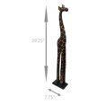 thumbnail image 4 of 39 Inch Hand Carved Wooden Giraffe Sculpture Safari Home Decor Figurine Statue, 4 of 4