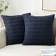 thumbnail image 2 of Pack of 2 Corduroy Decorative Throw Pillow Covers 20x20 Inch Soft Boho Striped Pillow Covers Modern Farmhouse Home Decor for Sofa Living Room Couch Be, 2 of 4