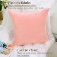 thumbnail image 4 of PiccoCasa 2Pcs Square Decorative Throw Pillowcases Cushion Covers, 18" x 18" Pink, 4 of 7