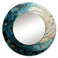 thumbnail image 2 of Designart "VORTEXs Celestial II" Abstract Spirals Beige Large Round Mirror - Round Mirror Wall Décor - Coastal Round Printed Mirror 29" x 29" Inch, 2 of 5