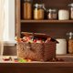 thumbnail image 4 of Woven Basket With Removable Top Candy Holder Sustainable Wicker Organizer for Snacks Household Accessory L, 4 of 4