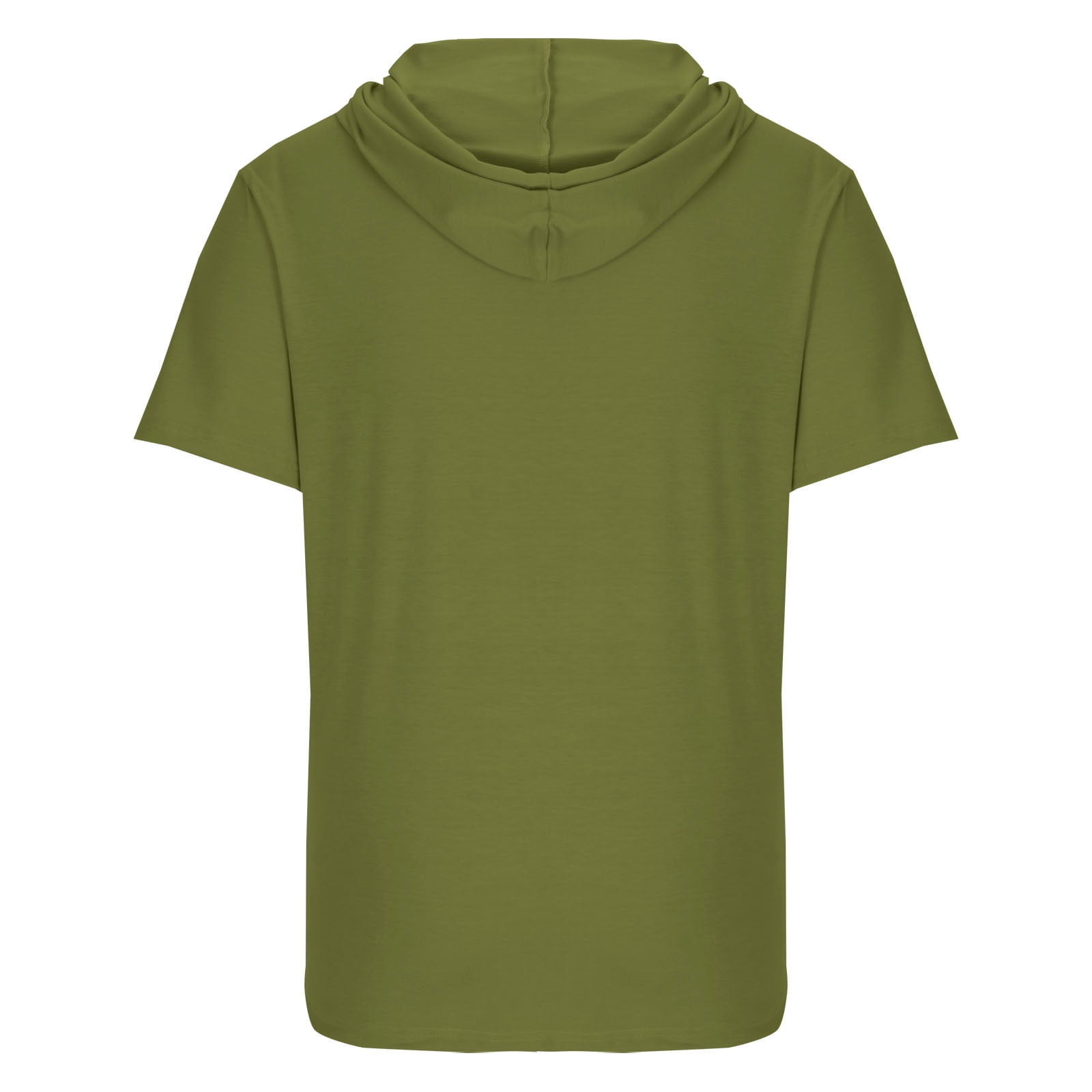 2024 Summer Mens Short Sleeve Hoodies Lightweight Soft Cotton Drawstring Pullover Hooded Sports T-Shirt Tops