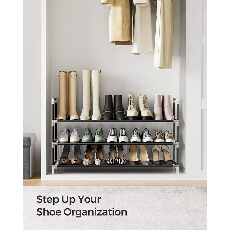 SONGMICS Shoe Rack, Tall Metal Shoe Storage Organizer for Closet
