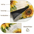 thumbnail image 6 of Summer Sunflower Washable Area Rug 3x5 Yellow Flower Leaf Old Newspaper Low-Profile Large Area Rugs with Non Slip Backing Indoor Floor Carpet for Entrance Living Room Bedroom Home Office, 6 of 9