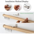 thumbnail image 5 of GXCZ Sliding Ceiling Curtain Track - Wall Mounted Curtain Rod System - Comes With All Accessories - For Bedroom, Living Room, Kitchen, Bathroom(White-ceiling,120cm), 5 of 8