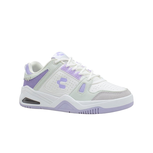 Tenis Charly Para Mujer Urbano Con Válvula Blanco/Lila lila 23.5