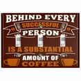 thumbnail image 1 of Metal Light Switch Wall Plate Outlet Cover (Behind Every Successful Person Coffee Brown Cup - Triple Toggle), 1 of 2
