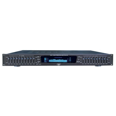 Connect Graphic Equalizer - PYLE PPEQ100 - 19'' Rack Mount Dual 10 Band 4 Source Input Stereo Spectrum Graphic Equalizer